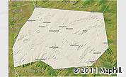Shaded Relief 3D Map of Tuymazinskiy, satellite outside