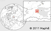 Blank Location Map of Tuymazinskiy, highlighted parent region