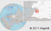 Gray Location Map of Tuymazinskiy, highlighted grandparent region