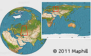 Satellite Location Map of Tuymazinskiy, within the entire country