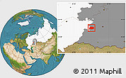 Satellite Location Map of Tuymazinskiy, highlighted country, highlighted grandparent region