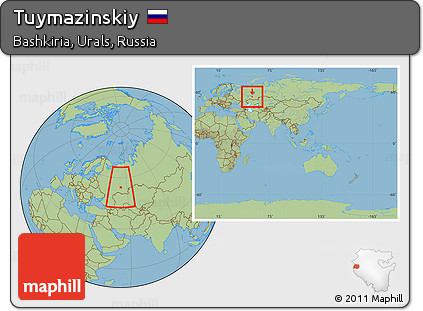 Savanna Style Location Map of Tuymazinskiy, within the entire country