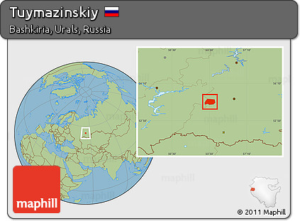 Savanna Style Location Map of Tuymazinskiy