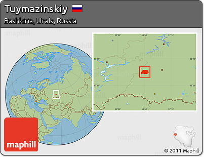 Savanna Style Location Map of Tuymazinskiy