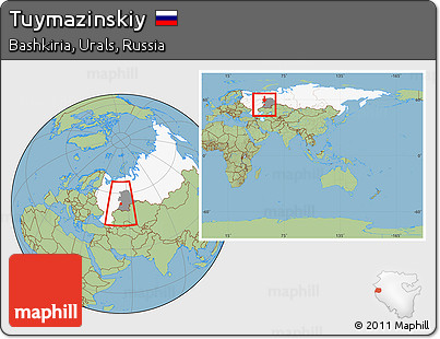 Savanna Style Location Map of Tuymazinskiy, highlighted country, highlighted grandparent region, within the entire country