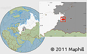Savanna Style Location Map of Tuymazinskiy, highlighted country, highlighted grandparent region, hill shading