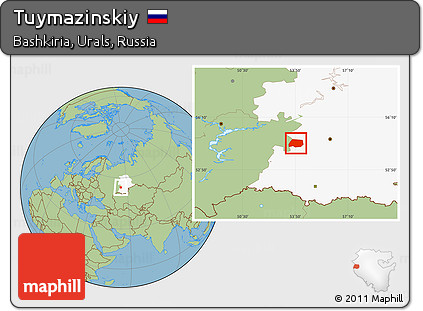 Savanna Style Location Map of Tuymazinskiy, highlighted grandparent region