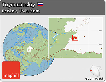 Savanna Style Location Map of Tuymazinskiy, highlighted grandparent region