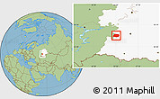 Savanna Style Location Map of Tuymazinskiy, highlighted grandparent region