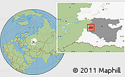 Savanna Style Location Map of Tuymazinskiy, highlighted parent region, highlighted grandparent region