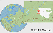 Savanna Style Location Map of Tuymazinskiy, highlighted parent region