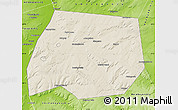 Shaded Relief Map of Tuymazinskiy, physical outside