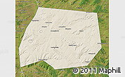 Shaded Relief Map of Tuymazinskiy, satellite outside