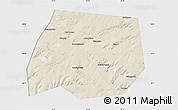Shaded Relief Map of Tuymazinskiy, single color outside