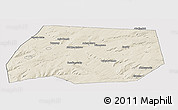 Shaded Relief Panoramic Map of Tuymazinskiy, cropped outside