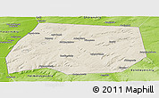 Shaded Relief Panoramic Map of Tuymazinskiy, physical outside