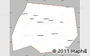 Gray Simple Map of Tuymazinskiy, cropped outside