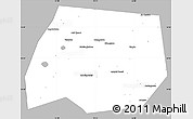 Gray Simple Map of Tuymazinskiy, single color outside