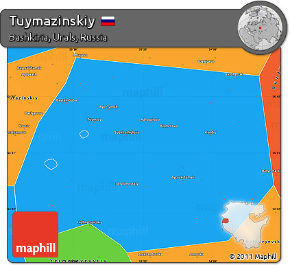 Political Simple Map of Tuymazinskiy
