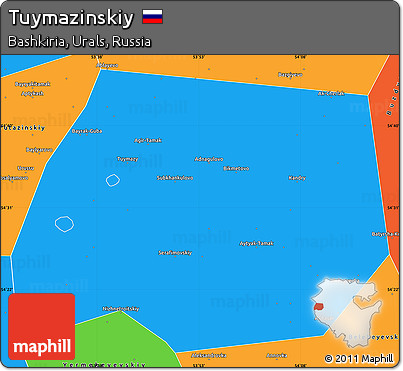 Political Simple Map of Tuymazinskiy