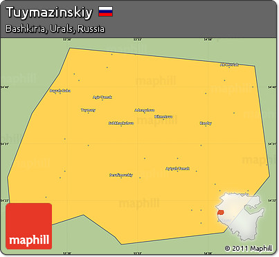 Savanna Style Simple Map of Tuymazinskiy, cropped outside