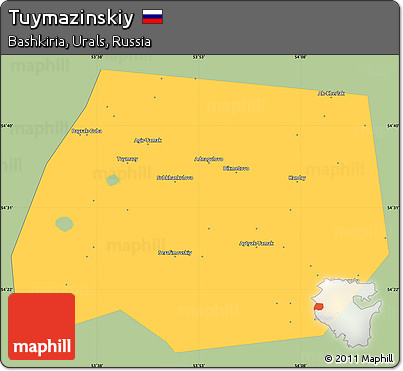 Savanna Style Simple Map of Tuymazinskiy, single color outside