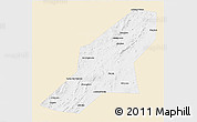 Classic Style 3D Map of Uchaly, single color outside