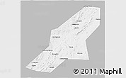 Gray 3D Map of Uchaly, single color outside