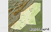 Physical 3D Map of Uchaly, darken
