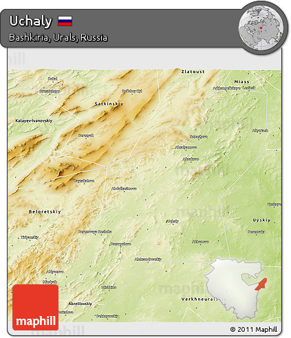 Physical 3D Map of Uchaly