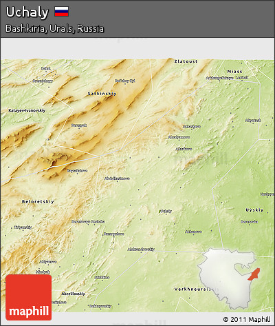 Physical 3D Map of Uchaly