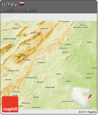 Physical 3D Map of Uchaly