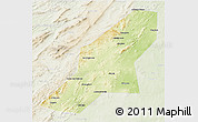 Physical 3D Map of Uchaly, lighten