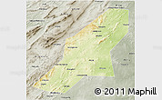 Physical 3D Map of Uchaly, semi-desaturated