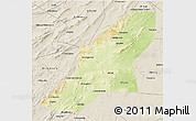 Physical 3D Map of Uchaly, shaded relief outside