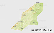 Physical 3D Map of Uchaly, single color outside