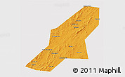 Political 3D Map of Uchaly, cropped outside
