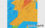 Political 3D Map of Uchaly