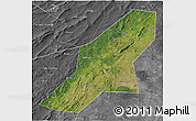 Satellite 3D Map of Uchaly, desaturated