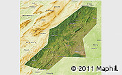 Satellite 3D Map of Uchaly, physical outside