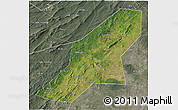 Satellite 3D Map of Uchaly, semi-desaturated