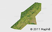 Satellite 3D Map of Uchaly, single color outside