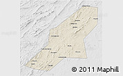 Shaded Relief 3D Map of Uchaly, lighten, desaturated