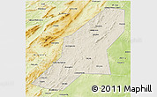 Shaded Relief 3D Map of Uchaly, physical outside