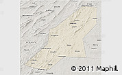 Shaded Relief 3D Map of Uchaly, semi-desaturated