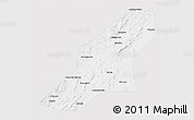 Silver Style 3D Map of Uchaly, single color outside