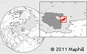Blank Location Map of Uchaly, highlighted country, highlighted parent region