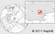Blank Location Map of Uchaly, highlighted grandparent region