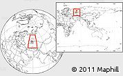Blank Location Map of Uchaly, highlighted parent region, highlighted grandparent region, within the entire country