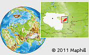 Physical Location Map of Uchaly, highlighted parent region